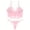 Pink, variant on Womens Bra Set 2 Piece Matching Bra and Panty Sets Mesh Push Up Bralettes Chain Strappy Floral Embroidered Breathable Underwear Black M