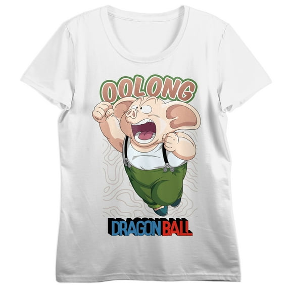 Dragon Ball Oolong Crew Neck Short Sleeve Women's White T-shirt-Medium