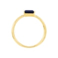 thumbnail image 3 of Women's Finecraft Baguette-Cut Created Blue Sapphire September Birthstone Ring in 1K Gold, Size 6, 3 of 6