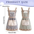 thumbnail image 3 of Aprons for Women with Pockets,Pretty Kitchen Aprons,Waterproof Resistant Cotton Apron with Adjustable Strap and Front Pocket for Kitchen,Cooking,Painting,Green, 3 of 8
