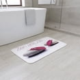 thumbnail image 5 of Evideco French Home Goods Memory Foam Bathroom Rug 36"x24", Zen Attitude Print, Pink Stones Design, Soft Cushioned Mat, Anti-Slip Backing, Quick Dry,, 5 of 7