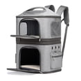 thumbnail image 3 of Cat Carrier Detachable Backpack Double Cat Carrier Breathable and Convenient for Travel - Durable and Comfortable Shoulder Protection, 3 of 7