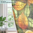 thumbnail image 4 of Yayeee Window Curtains Light Filtering 63"x42" Grommet Panel Pair Home Living Room Decor, Green Retro Leaves, 4 of 7