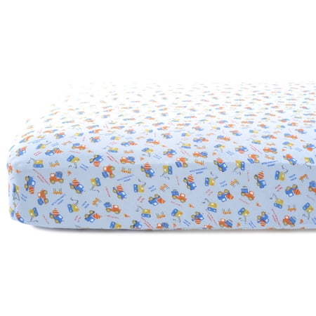 Zak & Zoey Road Work Fitted Crib Sheet