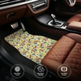 thumbnail image 4 of Cauagu Hippopotamus Pattern Car Floor Mat Set of 4,Car Carpet Mats Car Mats with Anti-Slip Backing & Driver Heel Pad Universal Fit for Cars/Trucks/SUV/Vans, 4 of 6