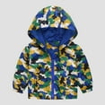 thumbnail image 4 of ATOGUTA Toddler Boy Winter Jacket Cute Print Zip Jacket Hooded Trench Lightweight Kids Coats Windbreaker Casual Outerwear Green, Size 2T-7, 4 of 4