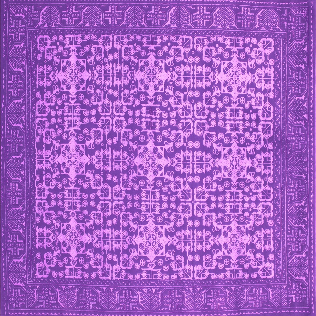 Ahgly Company Indoor Square Persian Pink Bohemian Area Rugs, 6' Square ...