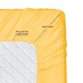 thumbnail image 4 of Clara Clark 1800 Microfiber Collection 18" - 21" Extra Deep Pocket Fitted Sheet, Twin XL Size, Yellow, 4 of 8