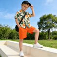 thumbnail image 5 of Dailycode Small Short Sleeve Button Down Shirts Peaches and Flower Casual Shirt 3-10 Years, 5 of 9