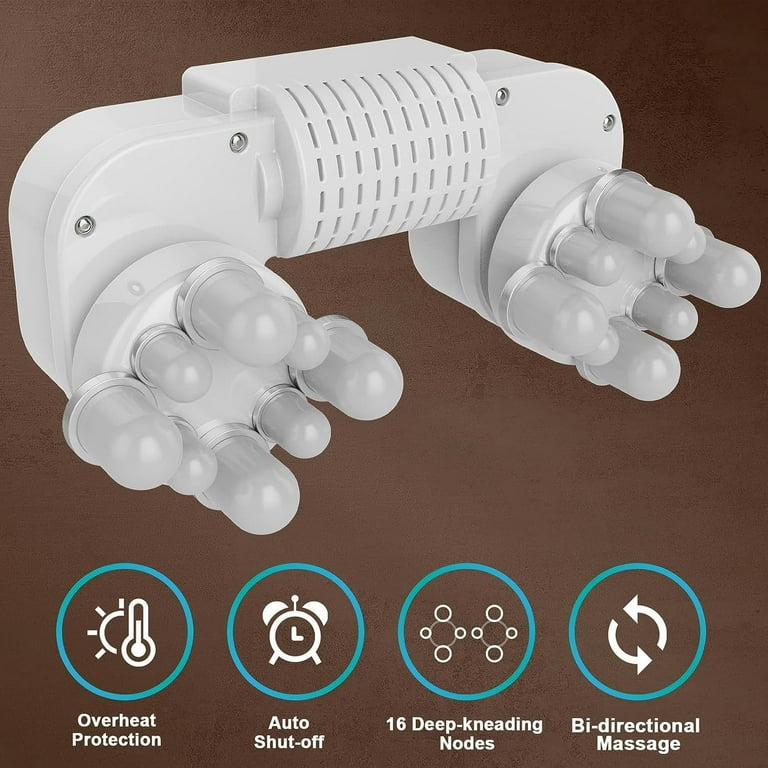 Cotsoco Shiatsu Shoulder and Neck Massager with Heat, Electric Deep Tissue Massage Pillow for Body Muscle Pain Relief,Best Gifts for Mom Dad Women Men,Home, Office and Car Use