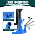 thumbnail image 3 of Hydraulic Toe Jack Lift, 10T-20T Dual Load, Alloy Steel Blue Body, Overload Prevention Spring, Workshop, Factory Floor​, 3 of 7