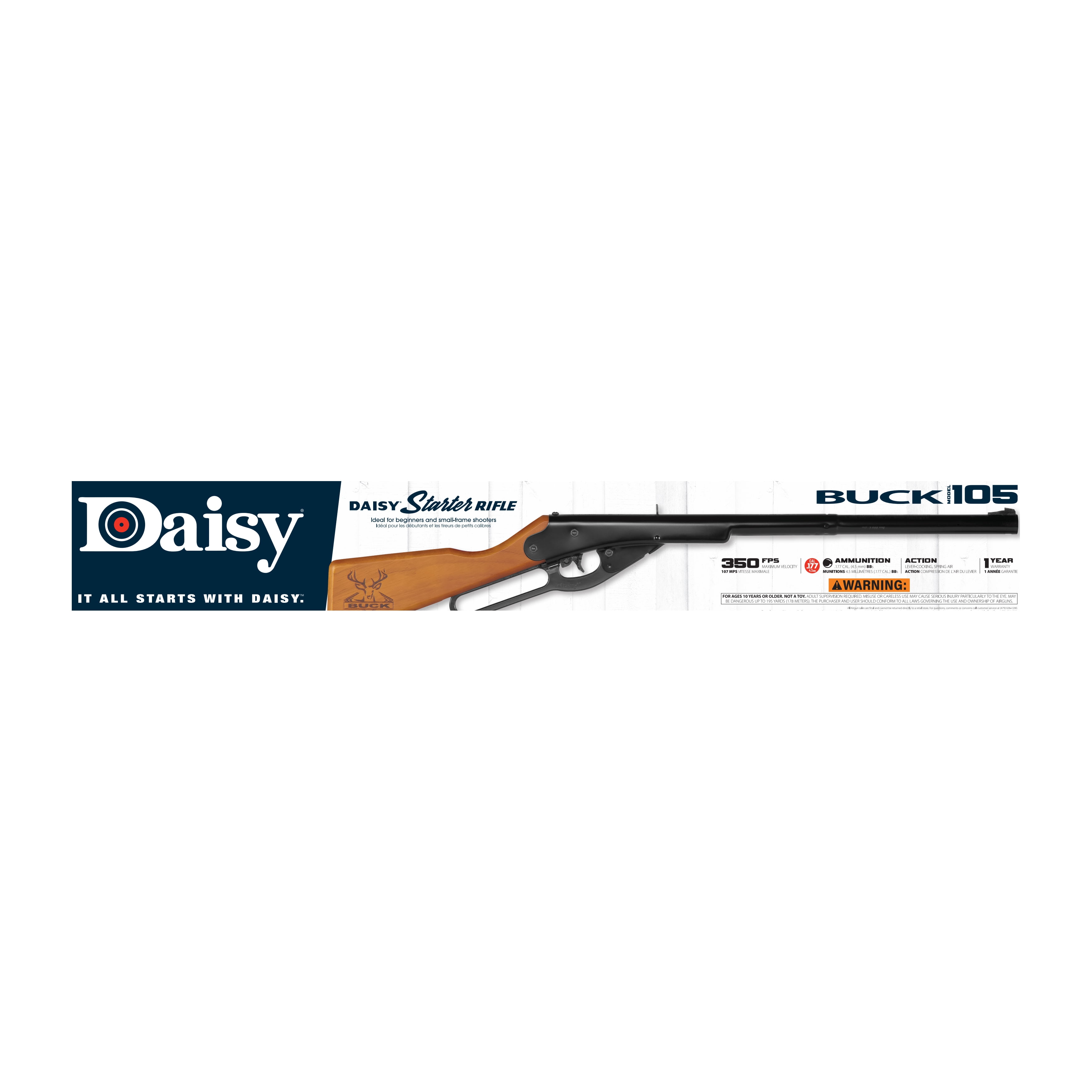 Daisy Model 105 Buck .177 BB Air Rifle Lever Action 400 Rd Youth
