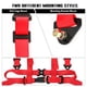 thumbnail image 4 of Arnés de seguridad BESTZHEYU de 4 puntos rojo con almohadilla de 3 pulgadas 2 piezas, 4 of 7