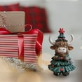 thumbnail image 4 of Highland Cow Figurines Pumpkin Christmas Tree Highland Cow Gnomes Scottish Resin Statue Calf Lovers Gifts for Halloween Christmas Home Garden Kitchen Office Tiered Tray Table Decor, 4 of 6