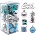 thumbnail image 2 of Juego de adornos para árboles de Navidad, 32 piezas Mini adornos de bolas rojas y doradas de Navidad para árboles de Navidad Adepaton WMZL-2258-1, 2 of 8