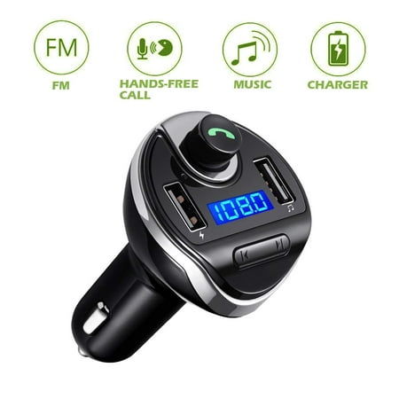 USB Dual Port Bluetooth FM Transmitter Wireless Music Player Charger FM Transmitter For