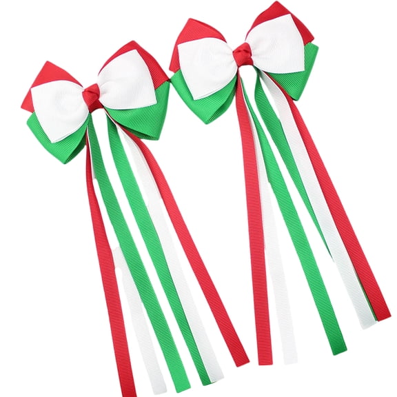 1 Pair Bowknot Hair Clips for Girls Kids Hair Accessories Hair Bows Hair Clips Set Christmas Party Hair Ornaments