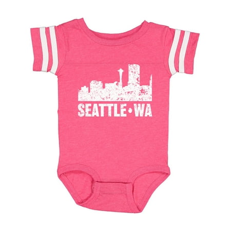 

Inktastic Seattle Skyline Grunge Gift Baby Boy or Baby Girl Bodysuit