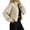 Khaki, variant on Antinious Women Casual Zip Jacket Collar Drawstring Pocket Solid Long Sleeve Comfy