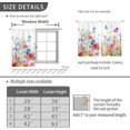 thumbnail image 6 of Flower Plant Kitchen Curtains Spring Watercolor Floral Flower Short Cafe Window Curtains Rustic Colorful Wildflower Plants Short Rod Pocket Window Treatment for Living Room Bathroom Kitchen 26"x36", 6 of 6
