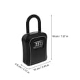 thumbnail image 4 of HLONK Key Lock Box for Outside Key Lockbox for House Key Storage Outdoor Wall Mounted Resettable Code House Key Safe Lock Box for Outside Realtors Garage, 4 of 6