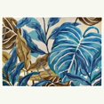 thumbnail image 3 of Homefires Rugs 1.75' x 2.75' Vibrant Rectangular Blue Jungle Polyester Indoor Area Throw Rug, 3 of 4