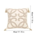 thumbnail image 2 of Decorative Throw Pillow Cover with Tufted Bunny Pattern Square Cushion Cover with Tassels for Sofa Bed Chair Living Room Home, 2 of 5
