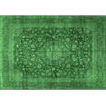 thumbnail image 1 of Ahgly Company Indoor Rectangle Medallion Emerald Green Traditional Area Rugs, 2' x 5', 1 of 4