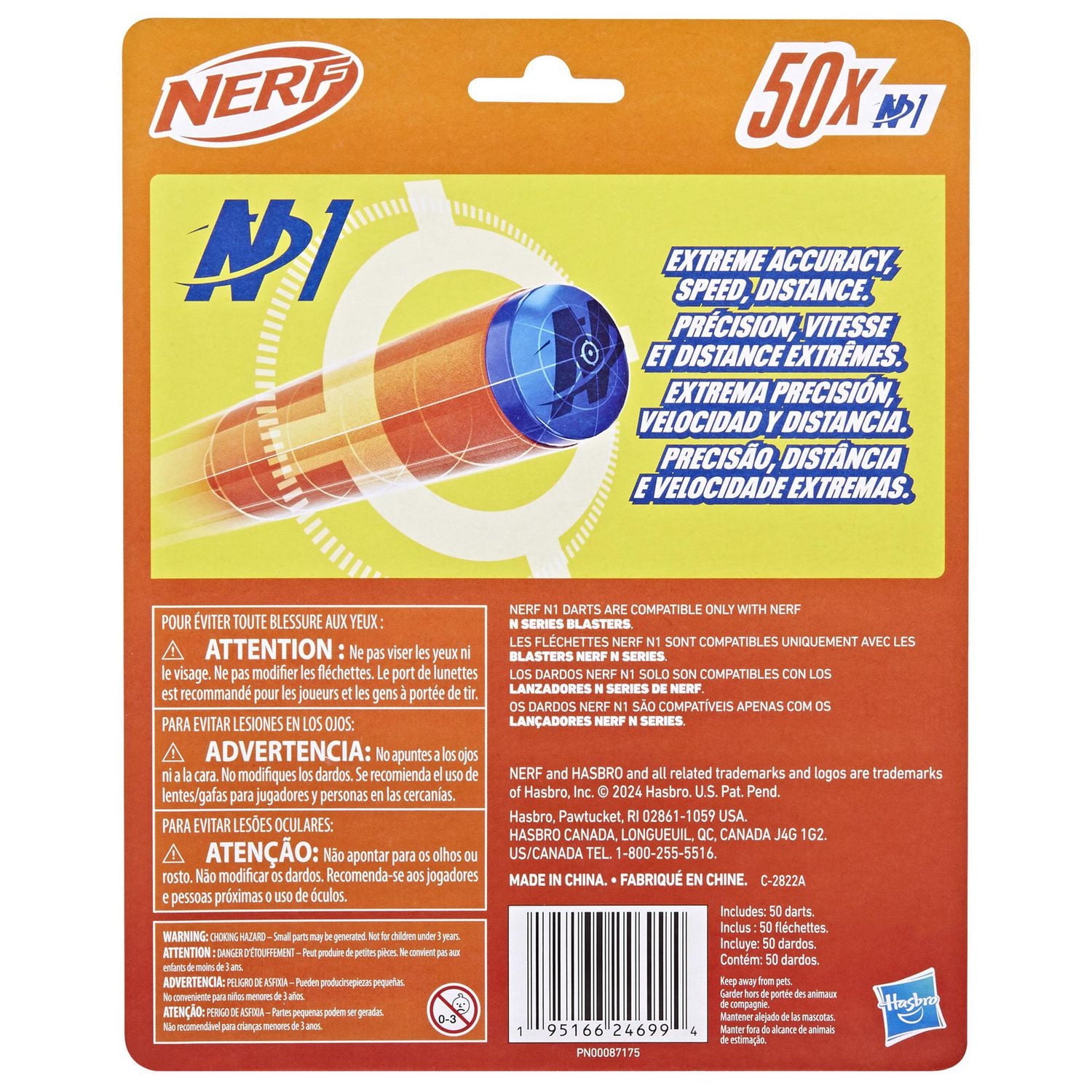 Nerf N Series N1 Darts 50x, Ages 8 and up