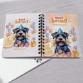 thumbnail image 4 of Watercolor Schnauzer Happy Birthday Celebration Balloons Gift Party Spiral Bound Journal Miniature Schnauzer Dog Lover 5x7in Spiral Notebook - 00028, 4 of 5