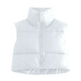 thumbnail image 2 of Niaviben Puffy Vest Women Cropped Puffer Vest Warm Vest for Women Shirts Casual Womens Jackets Dressy Casual Women Jackets Womens Jackets Casual White XS, 2 of 8