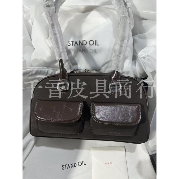Bolso de bolos estilo coreano Huh Yunjin Sane Standoil, bolso de mano Boston STAND OIL, bolso de mano para mujer