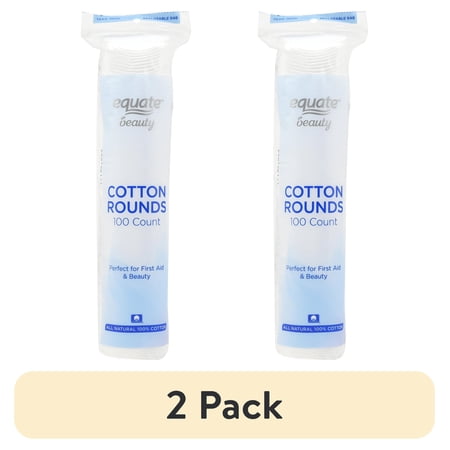(2 pack) Equate Beauty Cotton Rounds, 100 Count