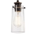thumbnail image 4 of Open Box KICHLER Braelyn 44 in. 5-Light Olde Bronze Vintage Bathroom Vanity Light with Clear Seedy Glass, 4 of 5