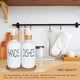 thumbnail image 4 of Set dispensador de jabón DIDROOM Glass con bandeja de bambú, color blanco, 4 of 6