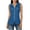 Blue, variant on Summer Tops for Womens Trendy Collared Sleeveless Tank Tops Full Zip Front Blouses Slim Fit Textured Shirts Burgundy