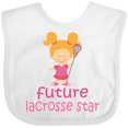 thumbnail image 3 of Inktastic Future Lacrosse Star Girl Girls Baby Bib, 3 of 4