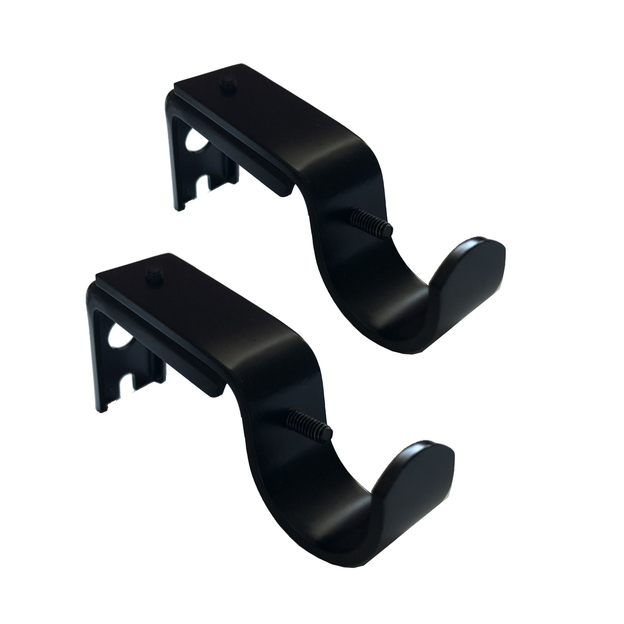 Better Homes & Gardens 2 Black 3/4-1" Adjustable Curtain Rod Brackets