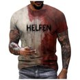 thumbnail image 1 of Shorts pour Hommes, Chemises pour Hommes, Mode Décontractée Impression Lettres Sports Manches Courtes Col Rond Blouses Chemises T-Shirt, 1 of 4