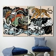 thumbnail image 3 of Dragon Vs Tiger Wall Art, Japanese Artwork, Japanese Tiger and Dragon Printed, Animal Art Canvas, Utagawa Kuniyoshi Canvas, Canvas Wall Decor - Gallery Wrapped, 3 of 9