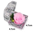 thumbnail image 2 of Caja de anillo acrílica con flor eterna y rosa para el Día de San Valentín, regalo de cumpleaños para novia., 2 of 5