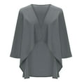 thumbnail image 3 of 3/4 Sleeve Cardigans for Women Lightweight Irregular Hem Open Front Cardigan Beach Vacation Cover Ups, 3 of 6