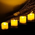 thumbnail image 3 of Candle Choice 6 Piece Flameless LED Votive Candles with Remote & Timer - Realistic Flickering Battery-operated Powered Electronic Tealight Candles 1.5”x1.5” Long Lasting Batteries Included 6-Pack, 3 of 6