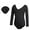 Black A, variant on FLMEI Toddler Kids Girls Gymnastics Leotard for 5-16 Years Long-Sleeved Cotton Biketards Closed Dance Outfit for Girls Summer Practice Clothes