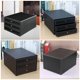 thumbnail image 5 of mueble de escritorio con cajón, de cuero, para oficina, con tres capas de almacenamiento de archivos (negro), 5 of 6