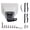 White, variant on M Buder Motorcycle Headlight Assembly Round Convex Bulbs Dirt Bike Headlamp with DRL High Low Beam for FE 250 350 450 501 2017-2019 Black 11.8 inches / 30 cm