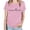 Pink, variant on YHAJDS Women's Basic Tees AUNTIE Graphic Print Round Neck Short Sleeve Loose Summer Top
