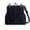 Black, variant on Kiss Lock Shoulder Crossbody Bag,Suede Color Block Frame Bag,Vintage Top Handle Handbag Satchel