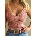 thumbnail image 2 of JustVH Women Floral Lace V Neck Camisole Spaghetti Strap Crop Cami Tank Tops, 2 of 4