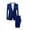 Dark Blue, variant on Penkiiy Blazer Set for Men Men's Fashion Suit Coat + Shirt + Suit Pants Three Piece Set Dark Blue Blazer